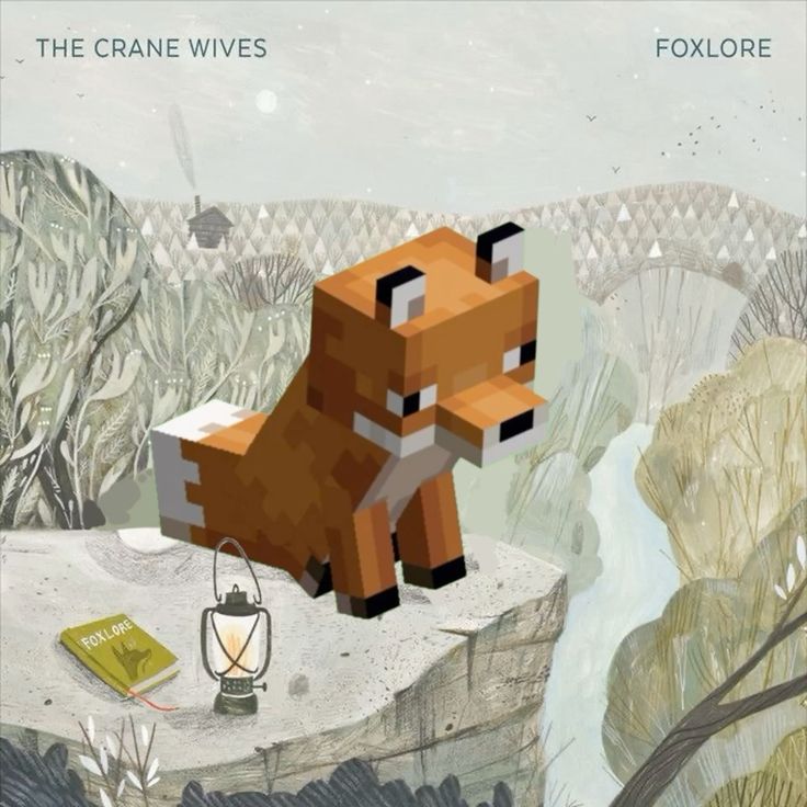 minecraft fox on the foxlore album cover