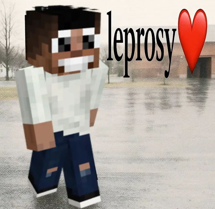 bdubs from hermitcraft with the text leprosy